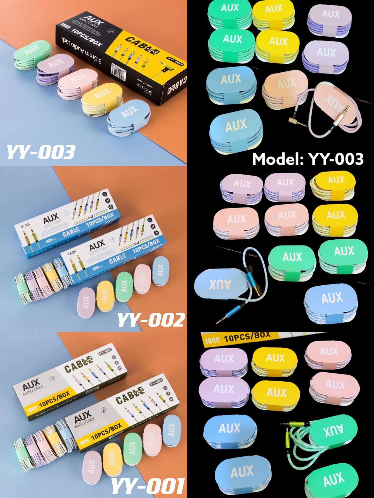 KABEL AUX 1 IN 1 MACARON YY-002
